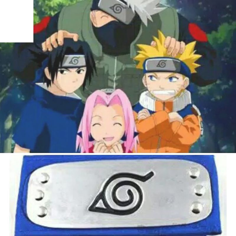 Headband ANIME Naruto Blue (Naruto Shippuden Headband Bandana Naruto ...