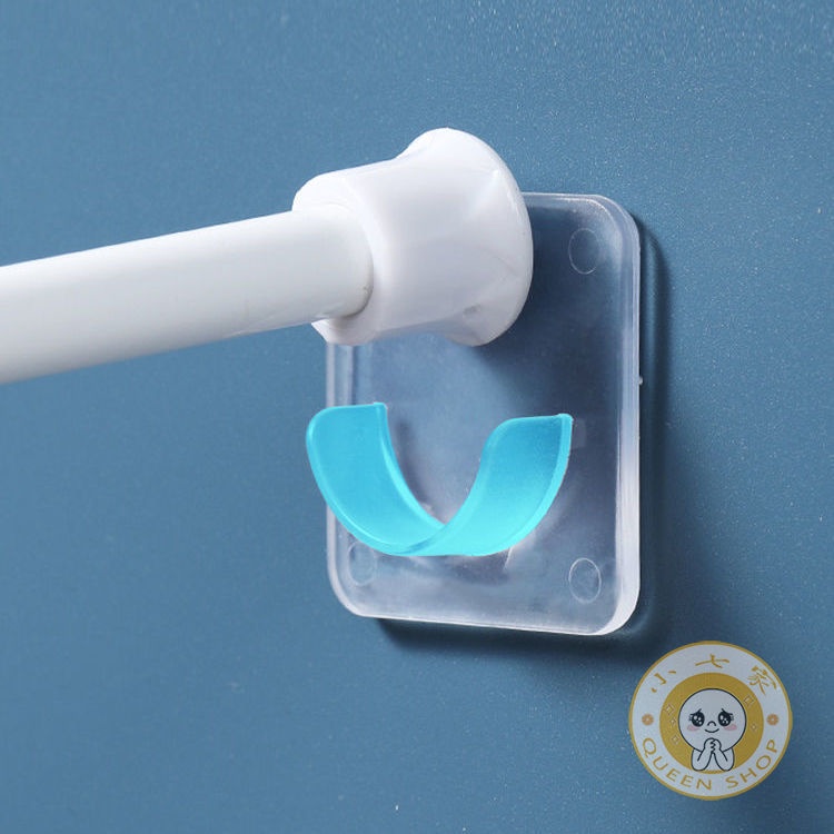 PVC Curtain Rod Holder Bracket Telescopic Rod Wall Support Clothes Rail