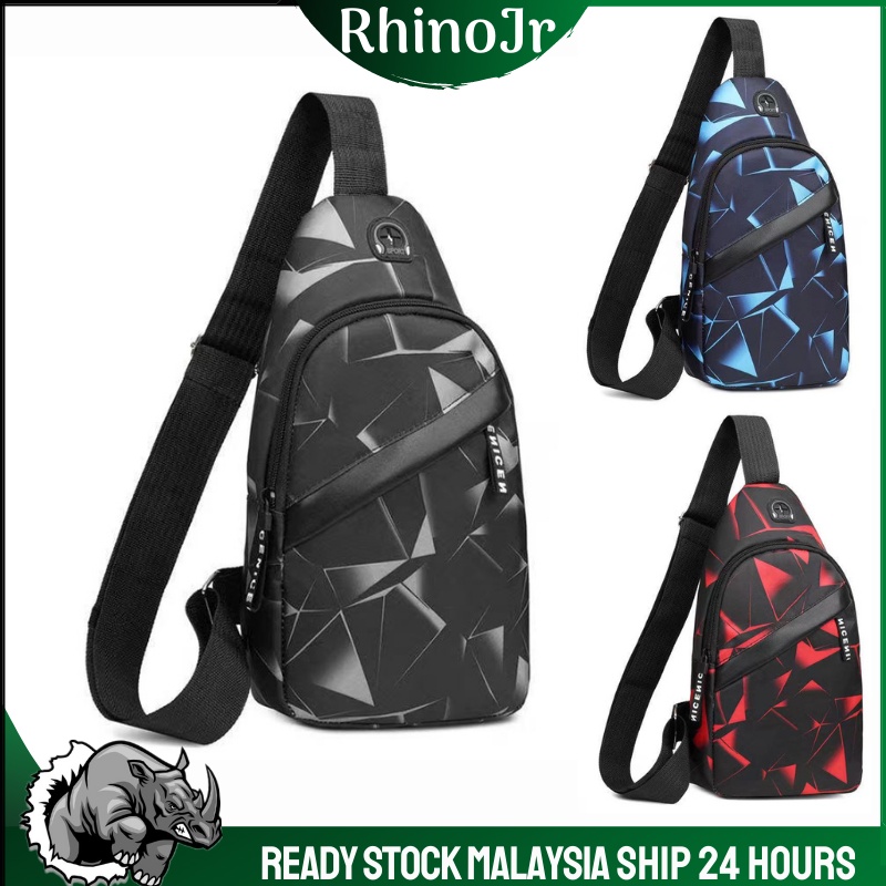 PSB108 ReadyStock RhinoJr Chest bag men Men canvas bag Causal Travel ...