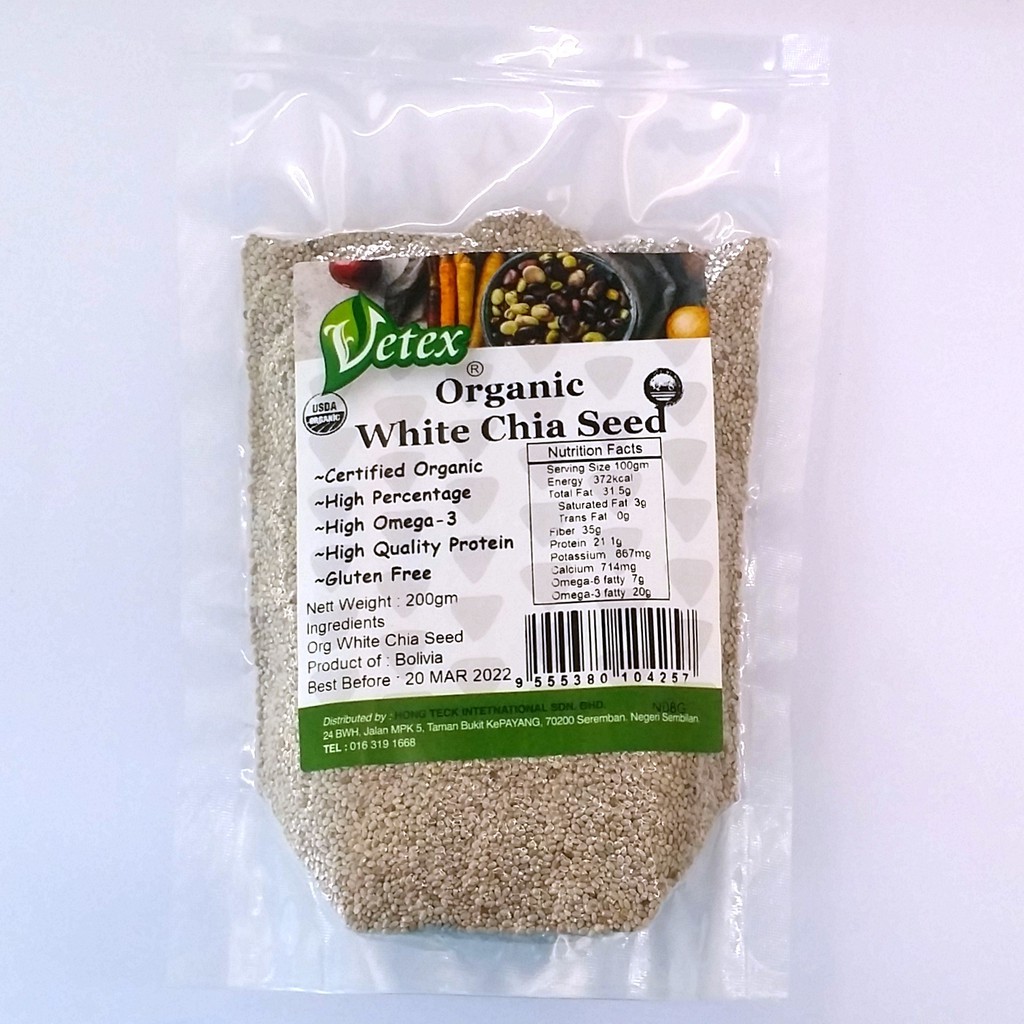 Vetex Organic White Chia Seed 200G Shopee Malaysia