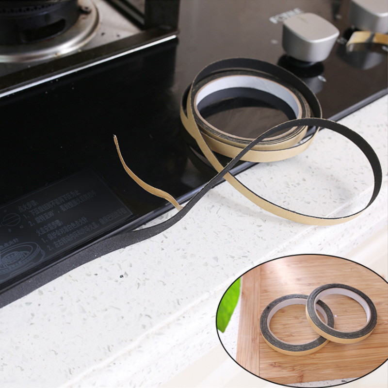 Cooktop Gap Adhesive Tape Door Window Seal Waterproof Black for Gap