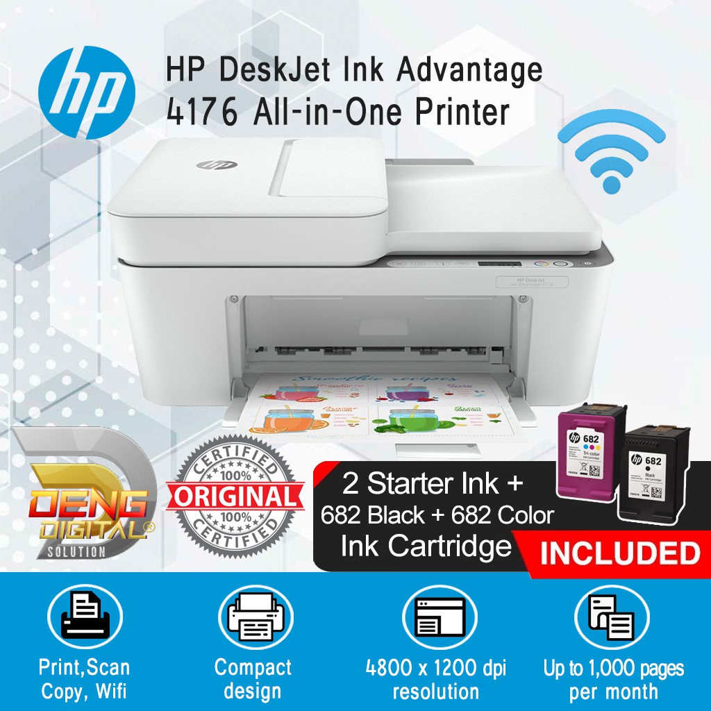 [READY STOCK] HP Deskjet Ink Advantage 4176 All In One Printer / HP 682 ...