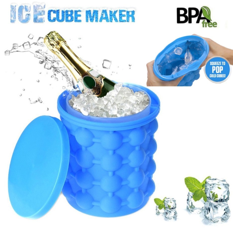 🇲🇾🐻 Ice Cube Maker Genie Silicone Space Saving Ice Genie Cube Maker