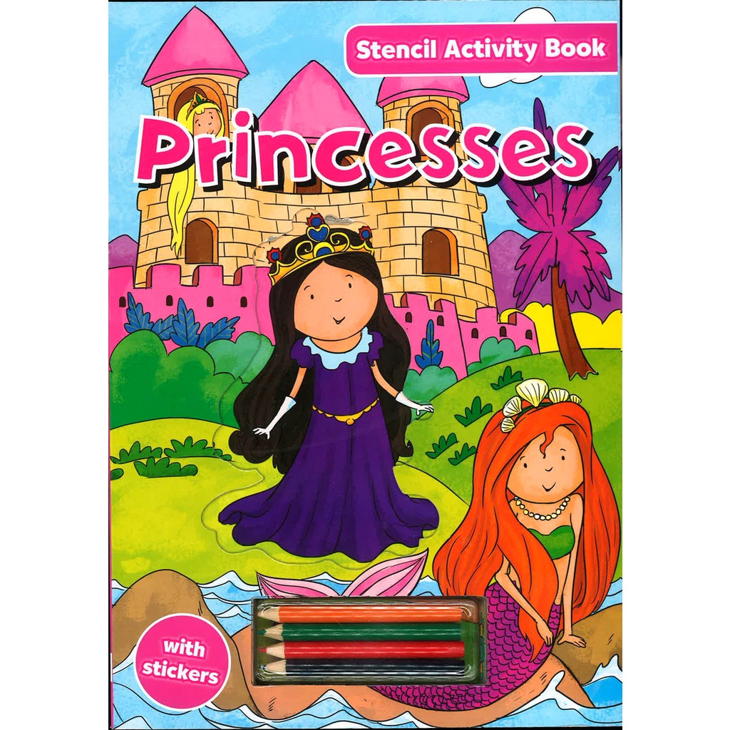 (BX) Activity Stencil Books - Princesses (ISBN:9780755408153) | Shopee ...