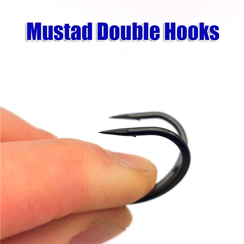 Mustad Double Hooks High Carbon Steel Frog Hook for Custom Katak