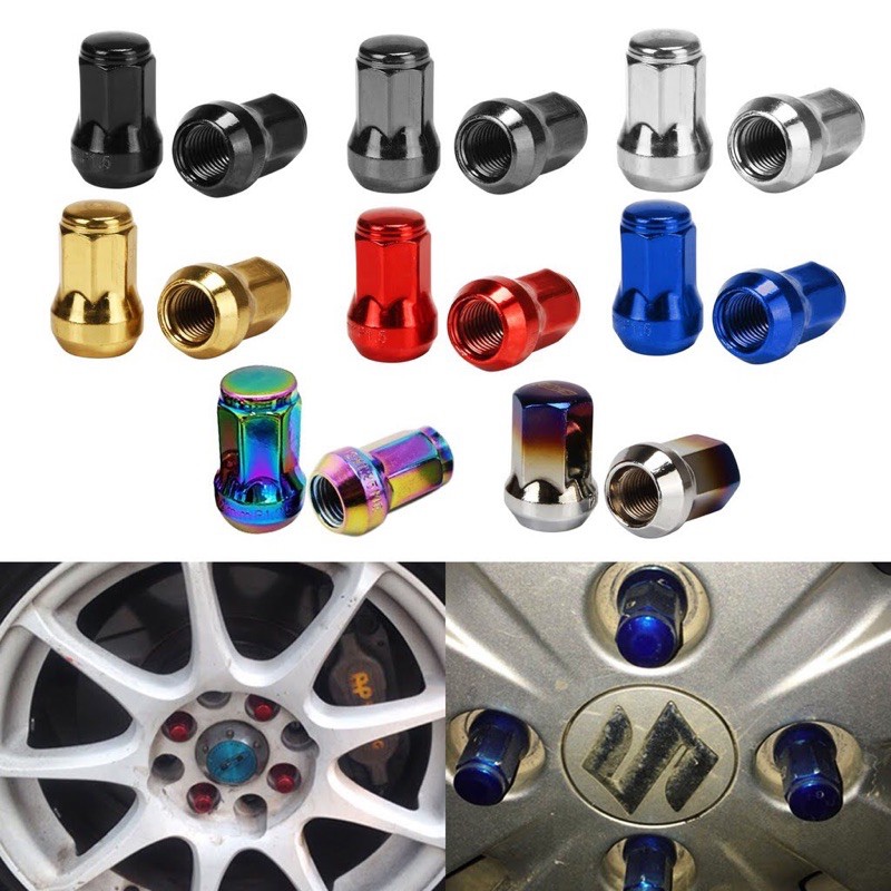 Sport rim besi nut 16+1 1.5mm 1.25mm besi nut tayar Toyota Nissan ...