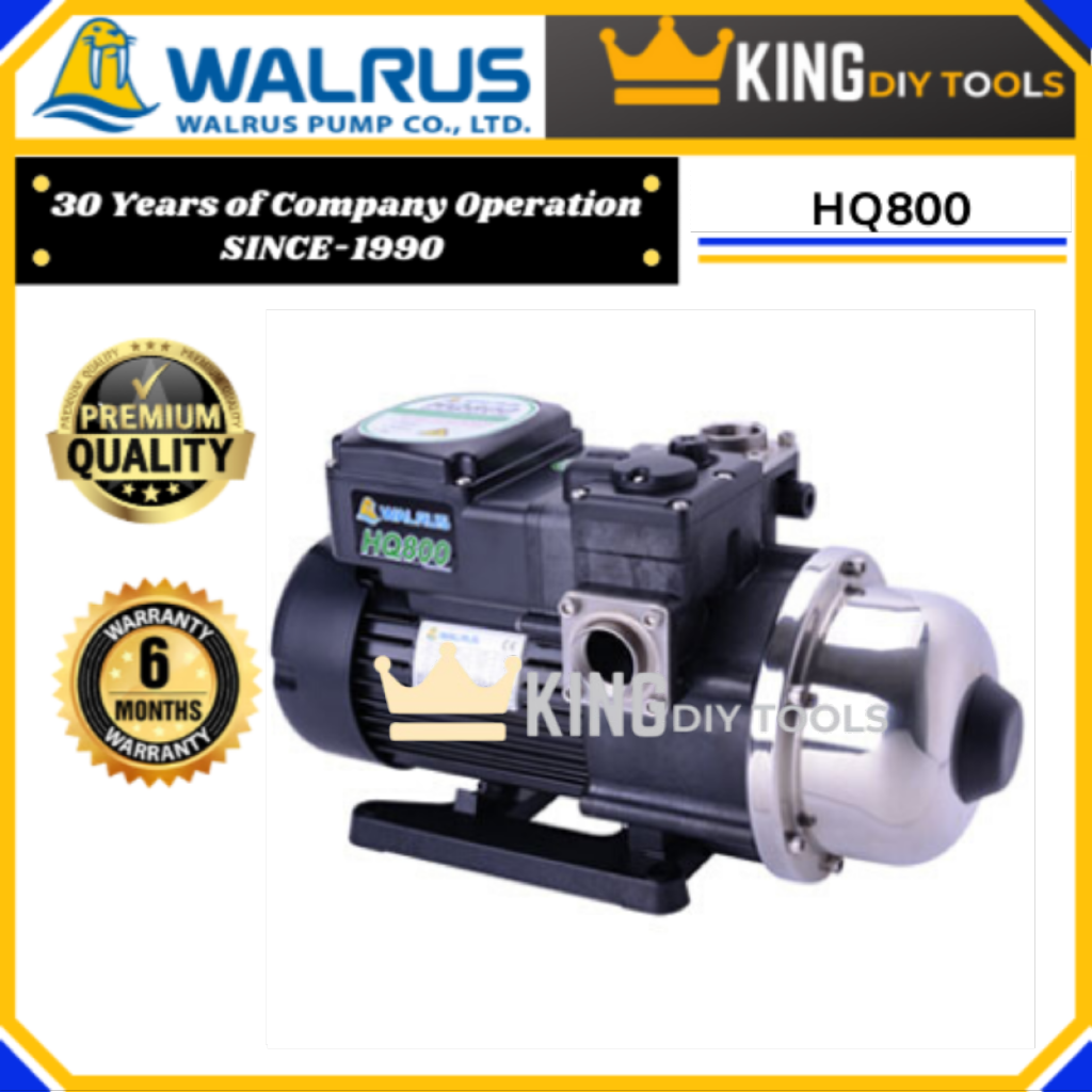 WALRUS HQ SERIES BOOSTER PUMP HQ800 (FOR Sprinkler System) Shopee