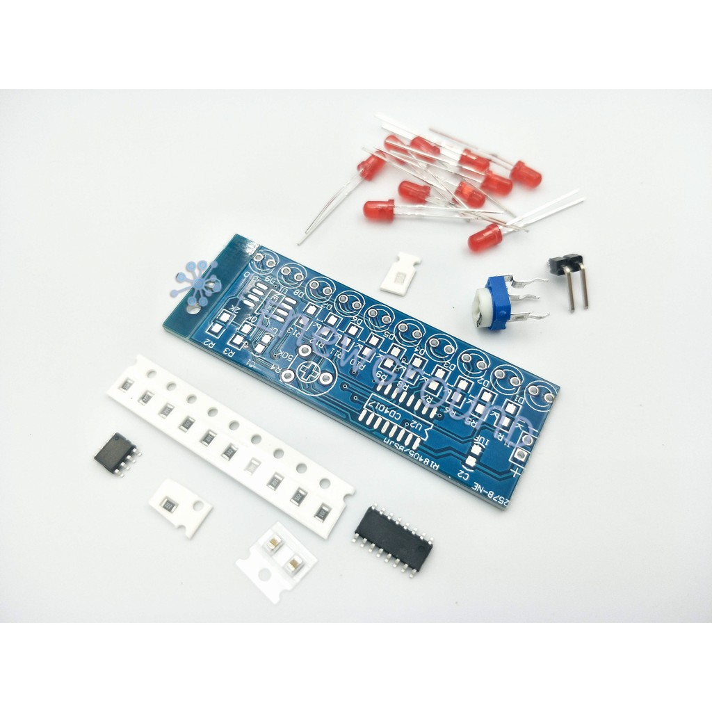 DIY soldering practice kits (NE555+CD4017 knight rider, intermediate ...
