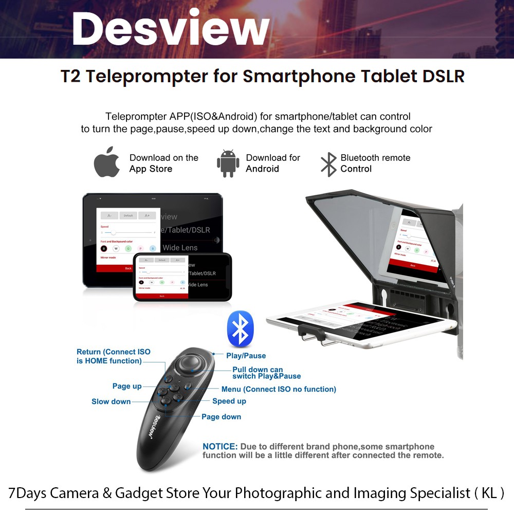 Desview T2 Broadcast Teleprompter Shopee Malaysia