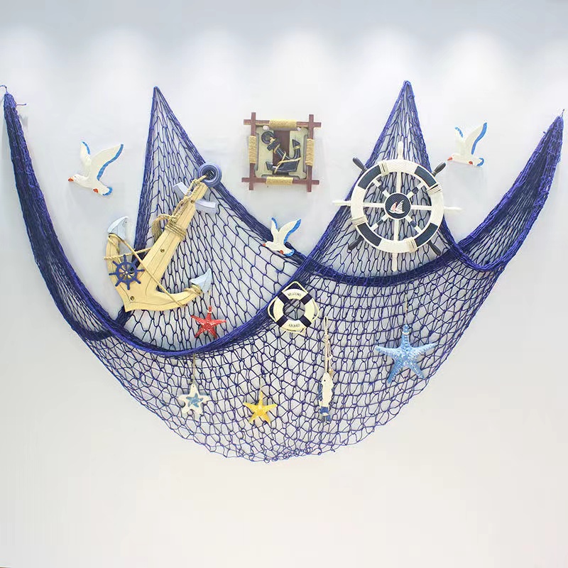 Beach Party decorative Net Mediterranean Style Fish Net (only net no ...