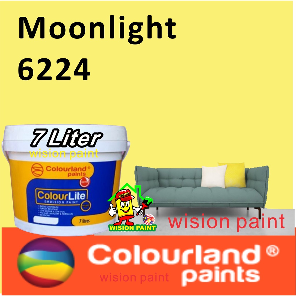 6224 moonlight *📌📌* ( 7L ColourLite ) Colourland Paint Interior / Dulux ...