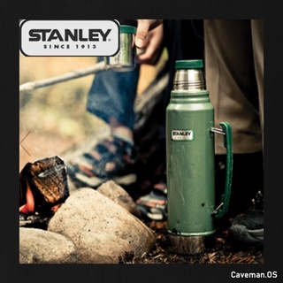 Stanley Classic Vacuum Insulated Wide Mouth Bottle - Hammertone Green -  BPA-Free 18/8 Stainless Steel Thermos for Cold & Hot Beverages - 2.0 QT