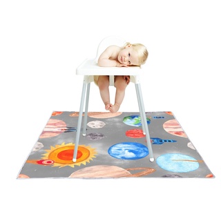 Splat Mat for Under High Chair/Arts/Crafts, WOMUMON Washable Spill  Waterproof Anti-Slip Floor Protector Splash Mat, Messy and Table Cloth