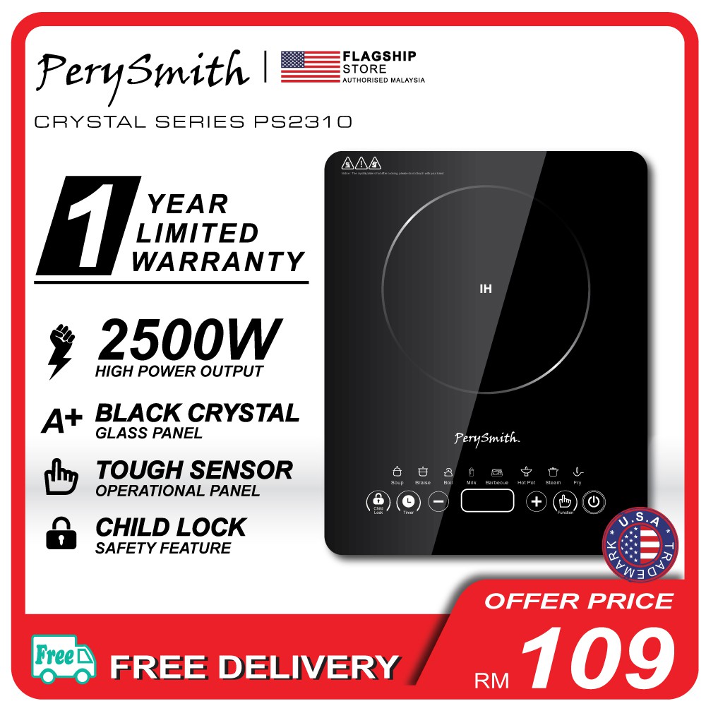 [FLAGSHIP STORE] PerySmith Induction Cooker 2500W PS2310 Shopee Malaysia