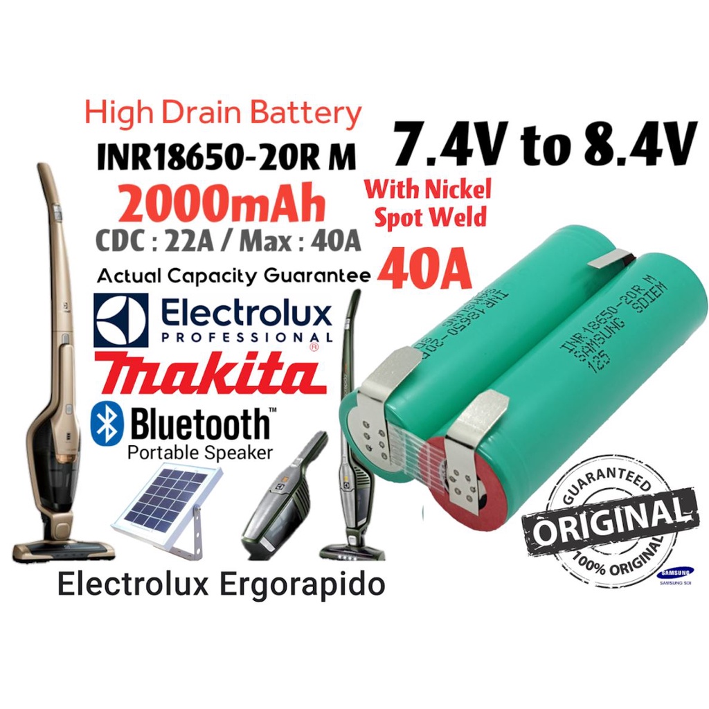 Ergorapido Electrolux ZB Electrolux Cordless Vacuum Power Tools 14.4V 18V Replacement Hi Discharge Battery DIY Custom Shopee Malaysia