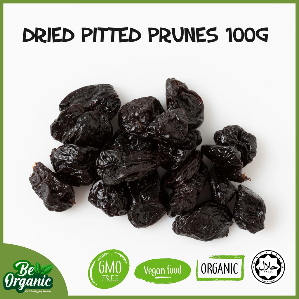 Be Organic Certified Organic Clean Eating Dried Pitted Prunes 100G ...