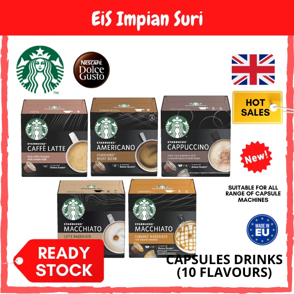 New Starbucks Caffe Latte By Nescafe Dolce Gusto Coffee Pods, 12 Pods  121.2g