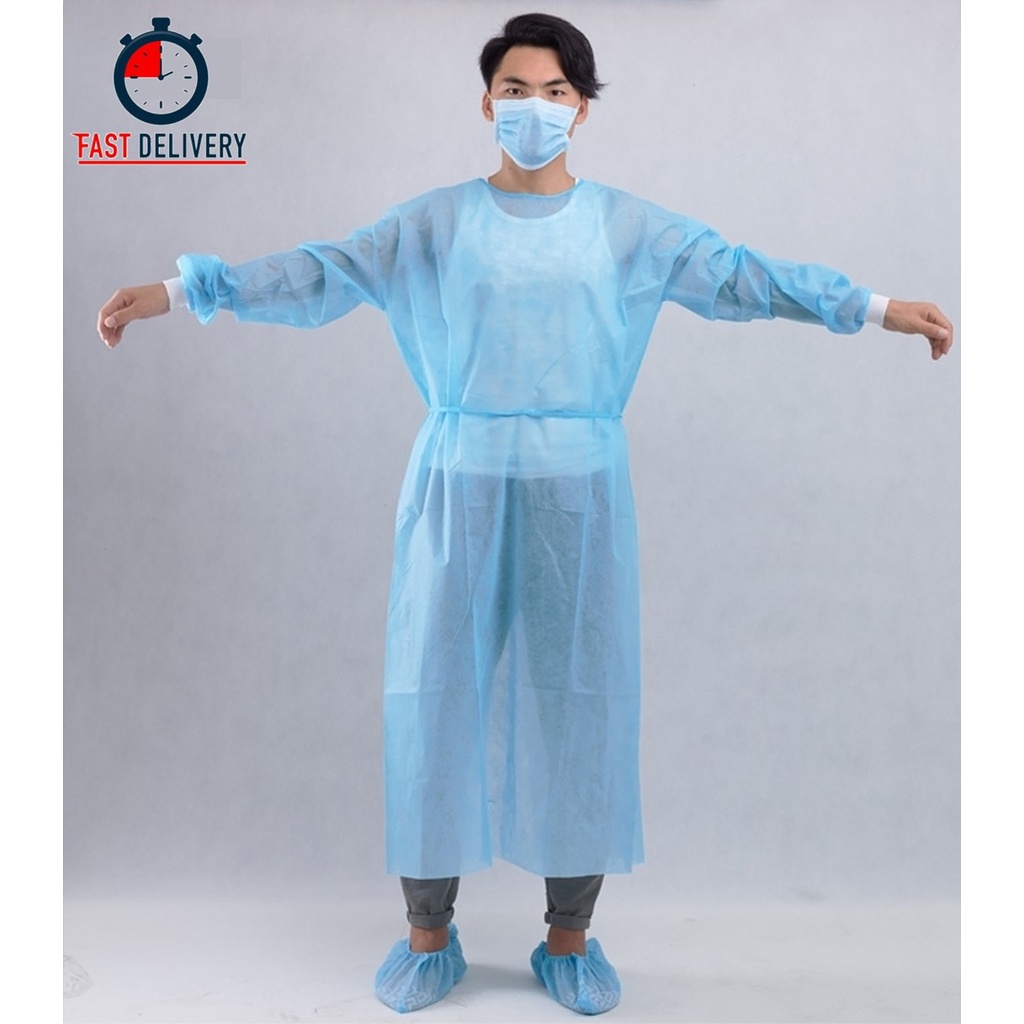 High Quality PPE Isolation Gown 防护服 Waterproof & Breathable Baju PPE ...