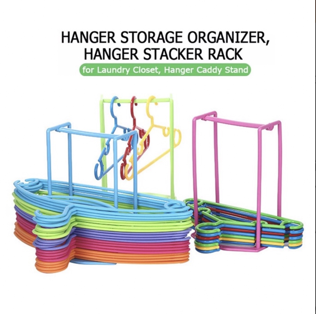 Hanger Storage Organizer, Hanger Stacker Rack For Laundry Closet