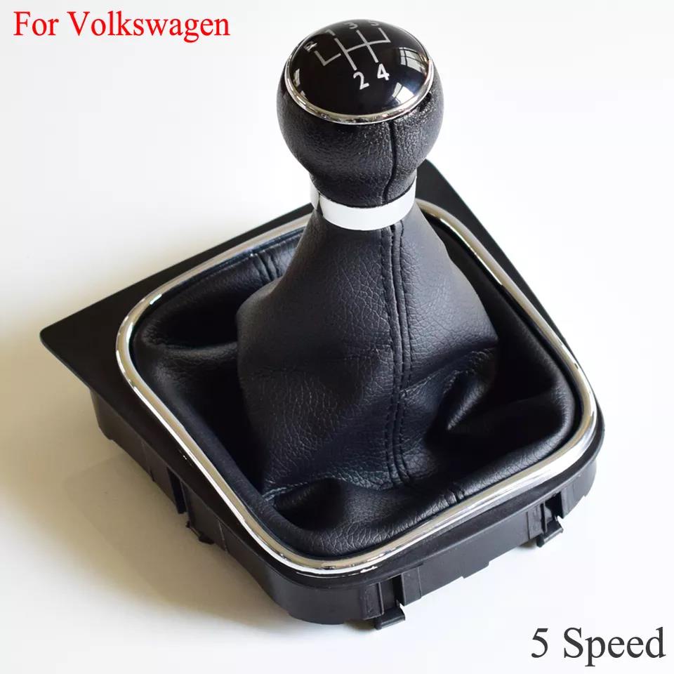 5 Speed Car Gear Shift Knob Gearstick Gaiter Boot Kit For VW Golf 6 MK5 ...