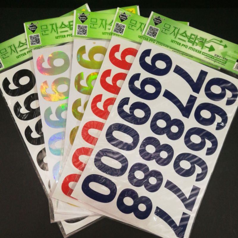 Cactus Letter PVC sticker Number 6 7 8 9 0 #Ready Stock# | Shopee Malaysia