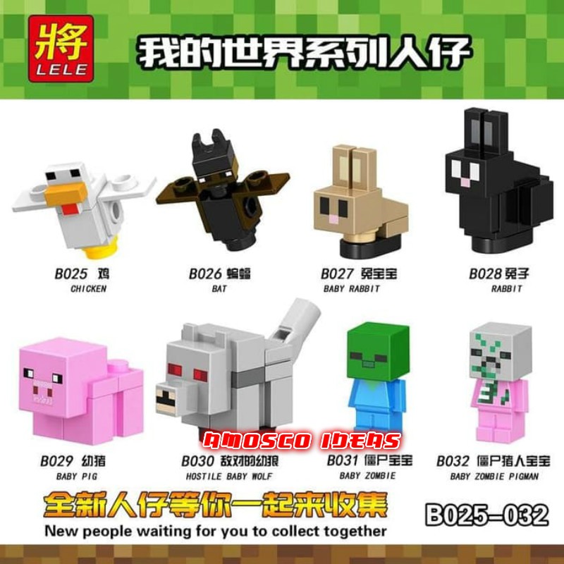 Lego minecraft baby wolf hot sale