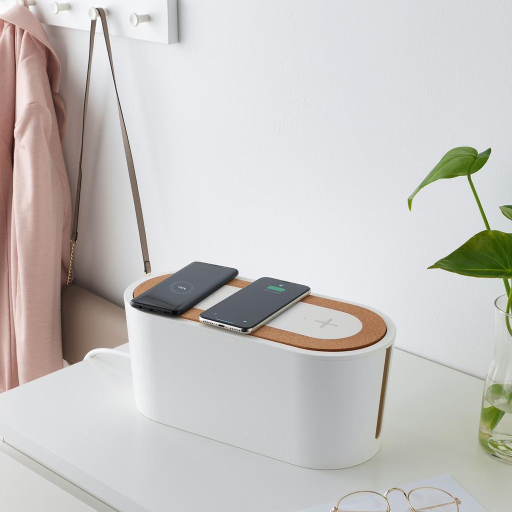 IKEA ROMMA Cable management box with lid, Kotak Penyimpan Wayar Kable ...