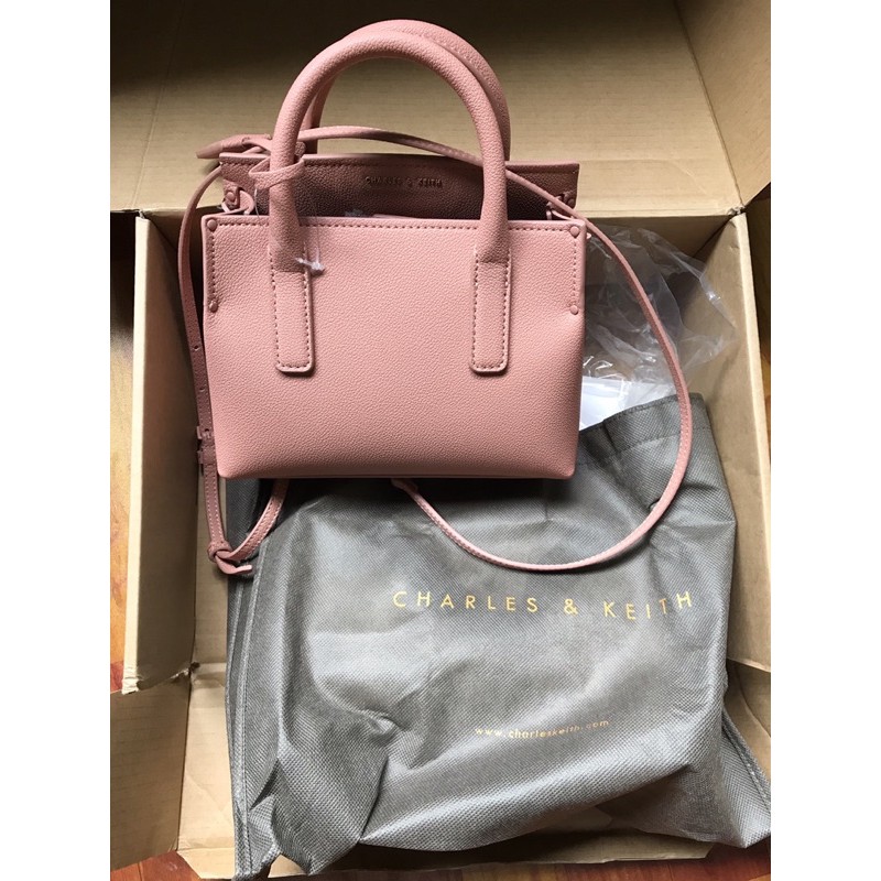 Pink best sale structured bag