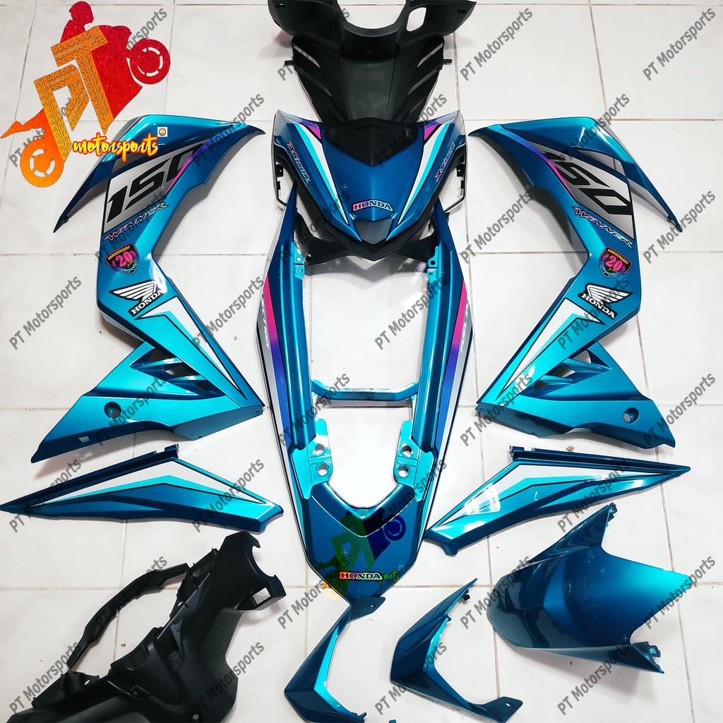 Honda Rs150 V1 V2 Cover Set Cyan Cm6 Hijau 20th Anniversary HLD ...