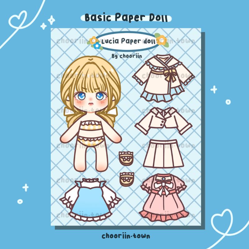 Female Basic Paper Doll] Old School Toys Disassembly BP - Paper Doll ...