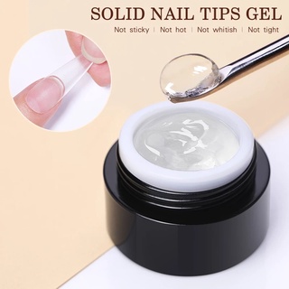 Makartt Solid Nail Gel Glue for Soft Gel Nail Tips Clear Acrylic Nail Tips  Solid Gel Nail Glue for Press On Nails Fake Nails Solid Builder Gel for