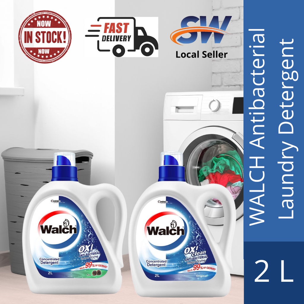 Walch Antibacterial Laundry Detergent 2000ML (Original/ Pine) | Shopee ...