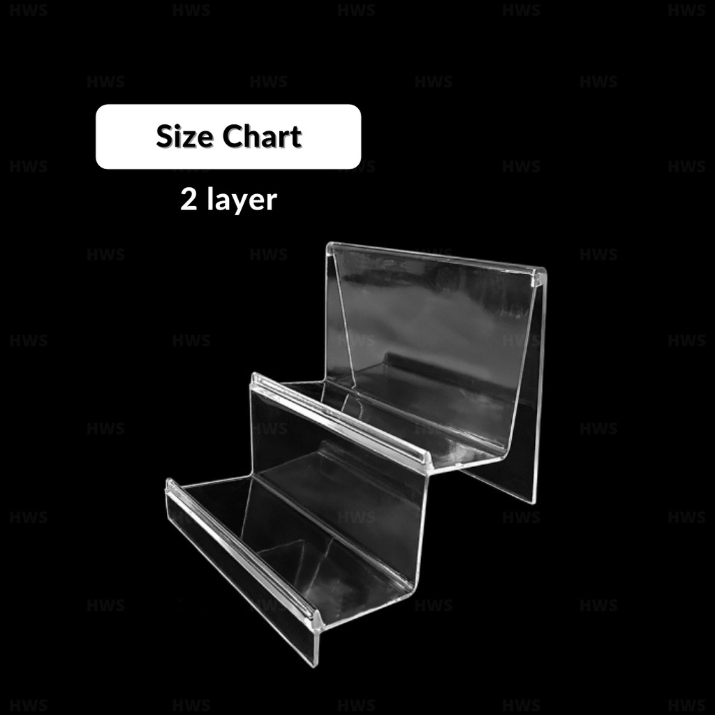HWS ACRYLIC WALLET DISPLAY STAND 1 TO 4 TIERS/SINGLE LAYER Shopee