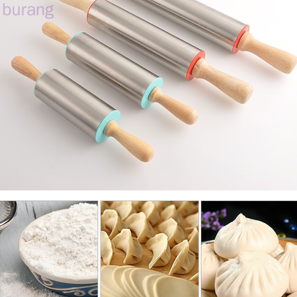 Dough Roller Kitchen Stainless Steel Pastry Pasta Pizza Dough Rolling