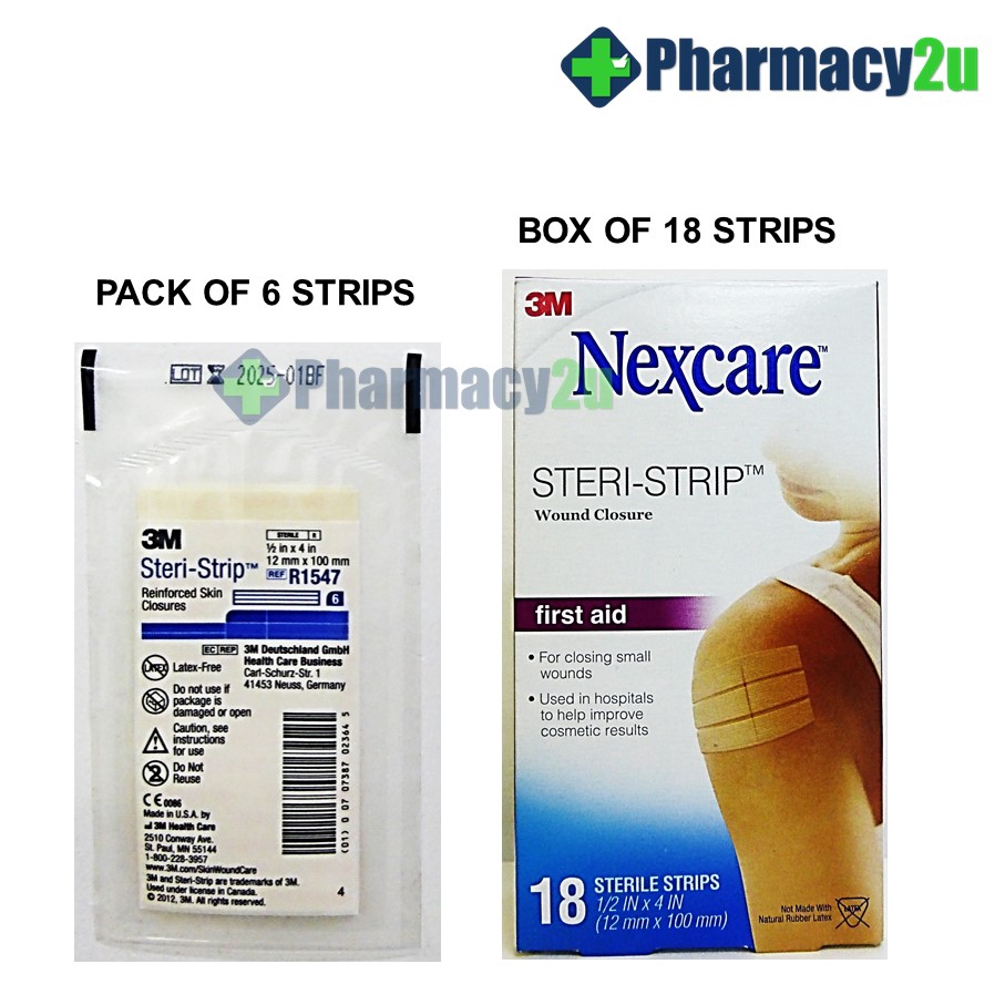 3M NEXCARE STERISTRIPS SKIN CLOSURE 12.7MM X 101MM 6/ 18 STERILE