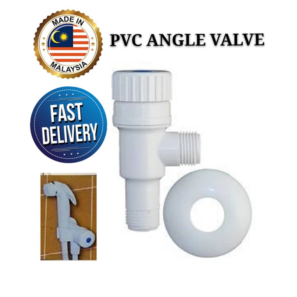 READY STOCK!!! Watertec PVC Angle Stop Valve 1/2" (15MM) Shopee Malaysia