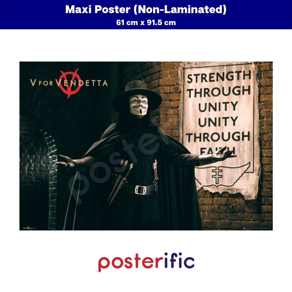 V For Vendetta (Unity) - Poster (61 cm X 91.5 cm) | Shopee Malaysia