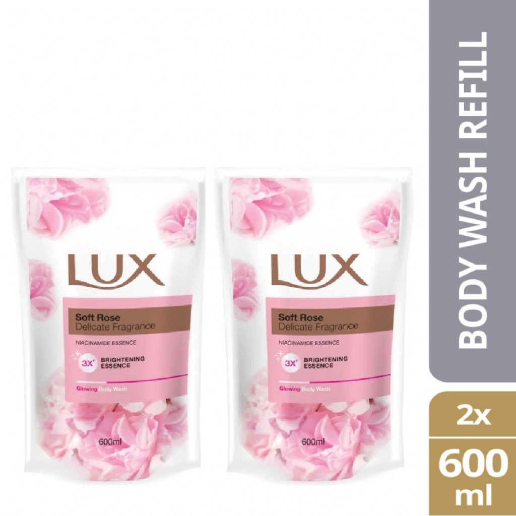Lux Shower Gel Soft Rose Body Wash Refill Pack 600ml x2 Shopee Malaysia
