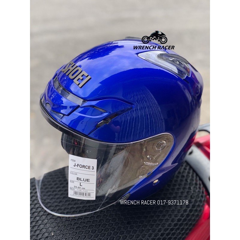 HELMET SHOEI J-FORCE 3 / JF3 / VISOR CJ1 (MATTE BLACK / BLUE