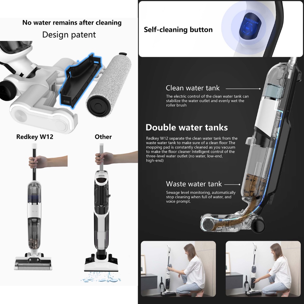 Xiaomi Redkey W12 Wetdry vacuum cleaner (Vacuum, mop and Wet and dry waste cleaned altogether