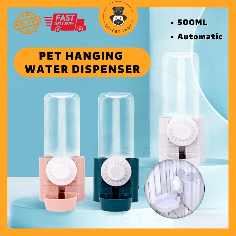 Pet hanging water dispenser 500ml Portable Pet Dog Cat Cage drinking water bottle Automatic Shopee Malaysia