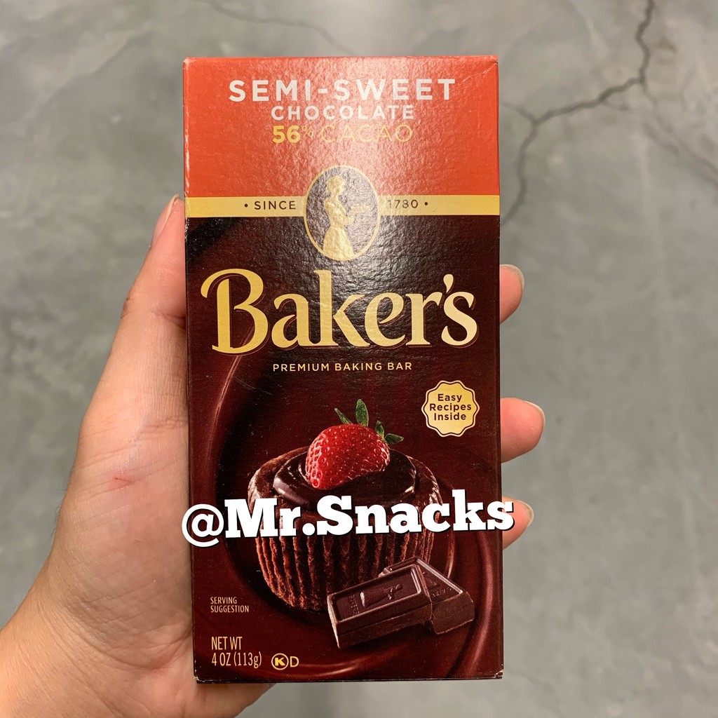 Kraft Baker's Premium Baking Chocolate Bar Assorted 113g Shopee Malaysia