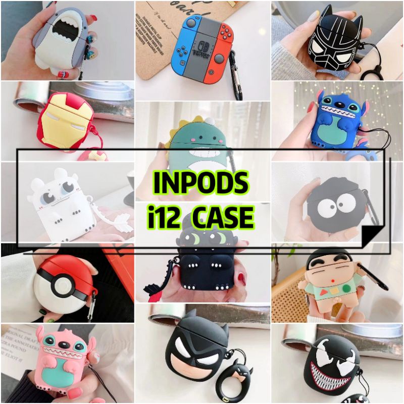 InPods 12 Case Cute Cartoon Casing Inpod i12 12 Case Cover Bluetooth ...