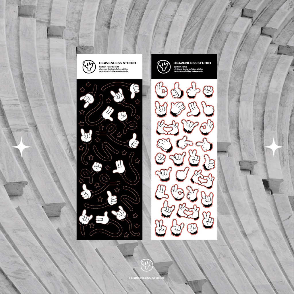 Cartoon Hands Deco Sticker | Shopee Malaysia