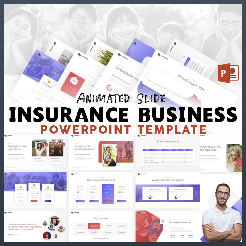 Insurance Business PowerPoint Presentation Template | Shopee Malaysia