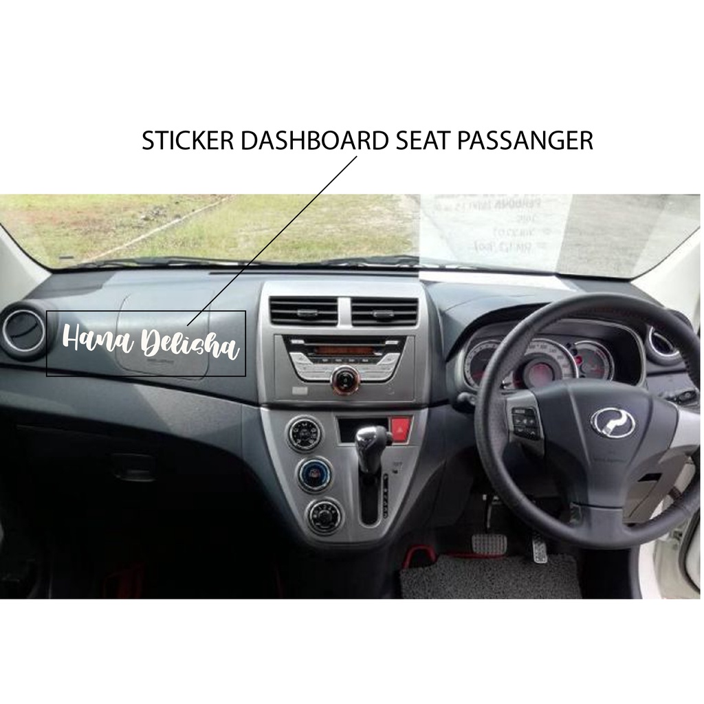 DASHBOARD STICKER PASSENGER CUSTOM STICKER VIRAL WHITE STICKER GOLD
