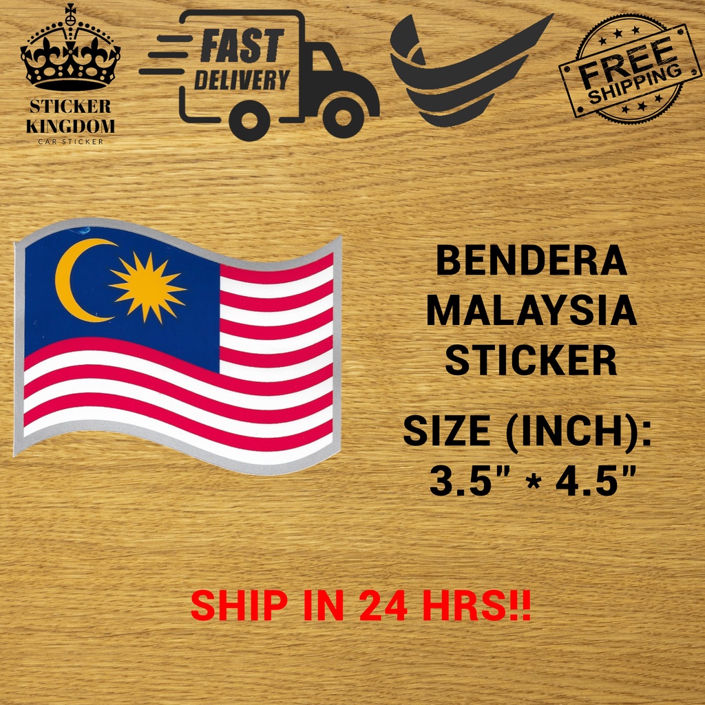 [STICKER KINGDOM] BENDERA MALAYSIA/ MALAYSIA BENDERA CAR STICKER ...