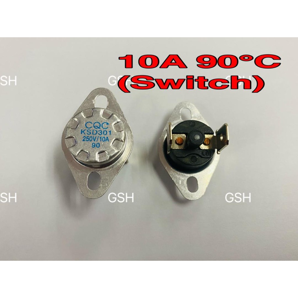 90°C 10A 250V KSD301 Thermostat Temperature Thermal Control Switch ...