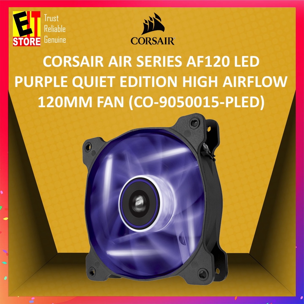 CORSAIR AIR SERIES AF120 LED PURPLE QUIET EDITION HIGH AIRFLOW 120MM ...