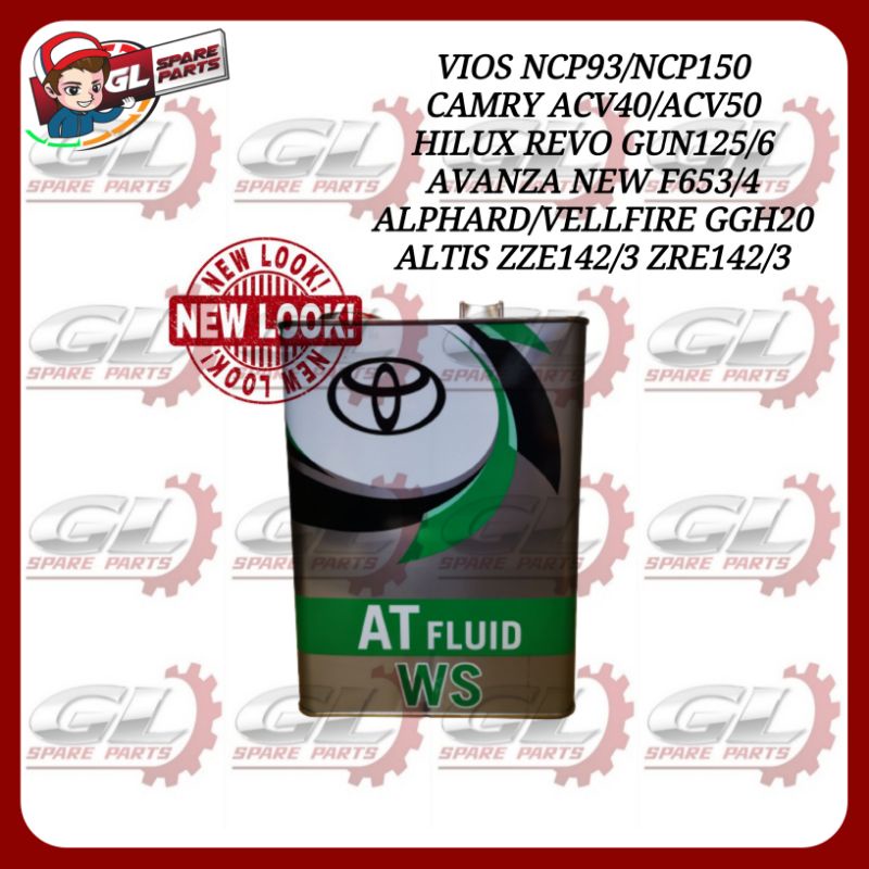 100% ORIGINAL TOYOTA ATF WS AUTO GEAR OIL VIOS NCP93 NCP150 ALTIS ...